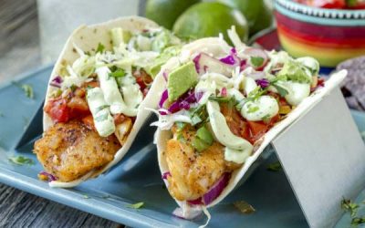 Grilled Fish/Shrimp Tacos with Jalapeno-Lime Slaw