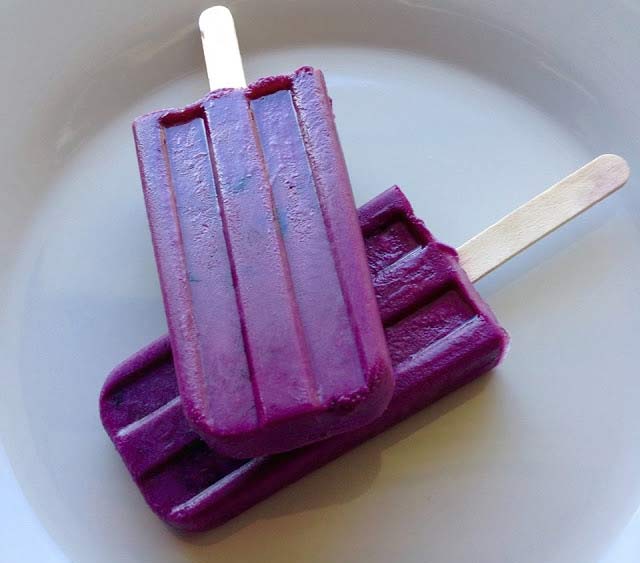 healthy creamy Blueberry popsicles recipe